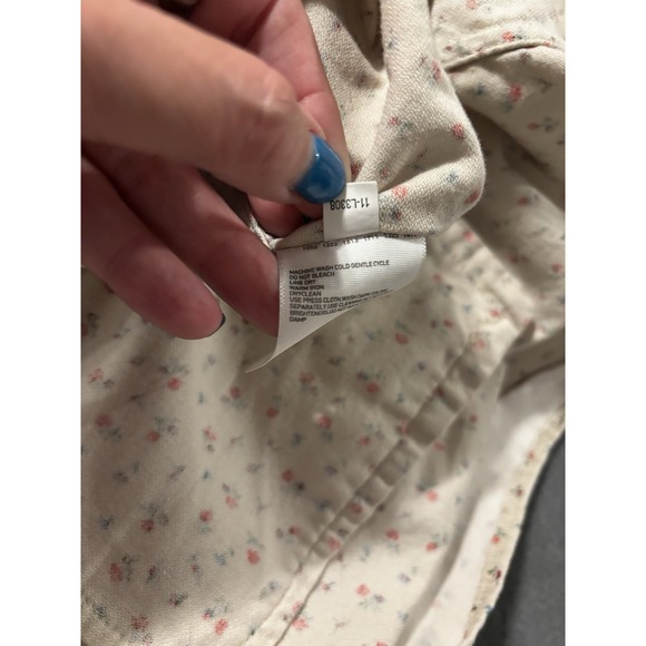 Uniqlo Womens Sz M Ditsy Floral Cottagecore Barn Grandma Preppy Rose Resort Twee - Picture 6 of 15